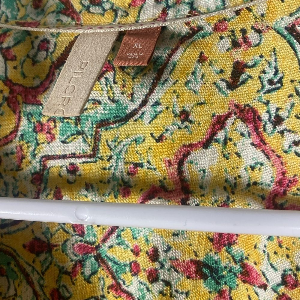 Pilcro Yellow and Pink Floral Top - Picture 3 of 5